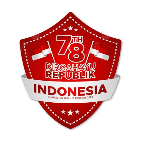 Hut Ri Dan Logo Hari Kemerdekaan Indonesia 17 Agustus Vektor