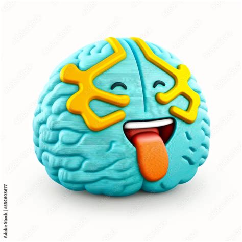 Happy Brain Emoji Stock Illustration Adobe Stock