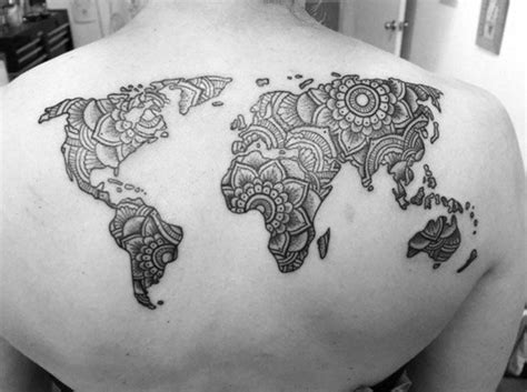 40 World Map Tattoos That Will Ignite Your Inner Travel Bug