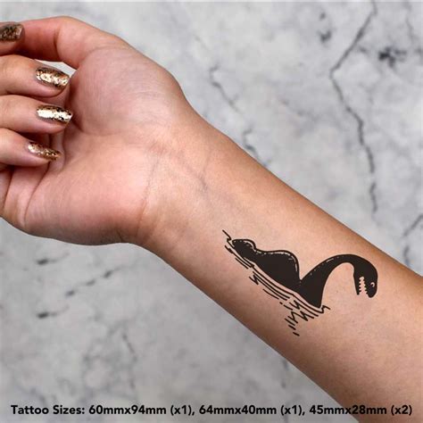 Loch Ness Monster Temporary Tattoos To021949 £599 Picclick Uk