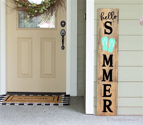 Hello Summer Porch Sign Svg Welcome Porch Sign Summer Svg Etsy