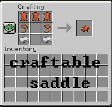 Craftable Saddle Minecraft Data Pack