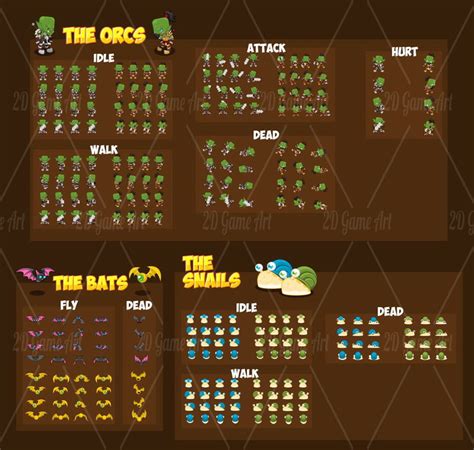 Deadly Orc Fantasy Rpg Game Sprites Game Art 2d