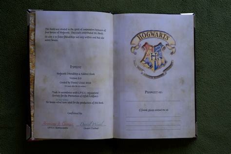 Hogwarts Address Book 2013 Version Organizing Creativity