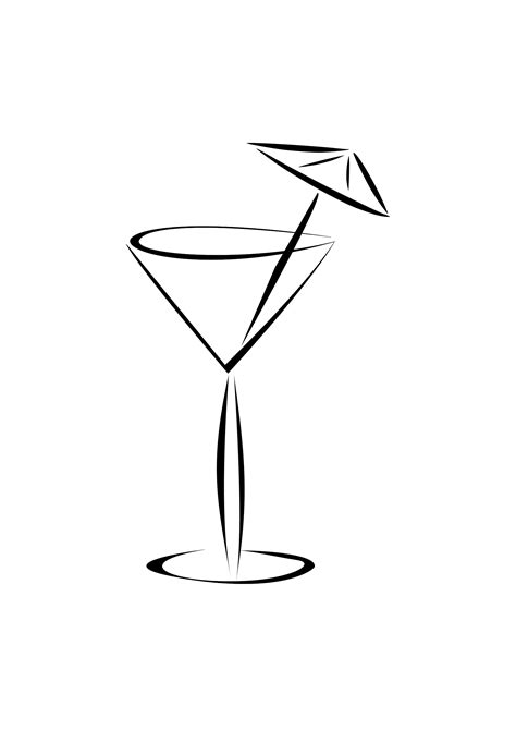 Cocktail Clipart Black And White Cocktail Black And White Transparent