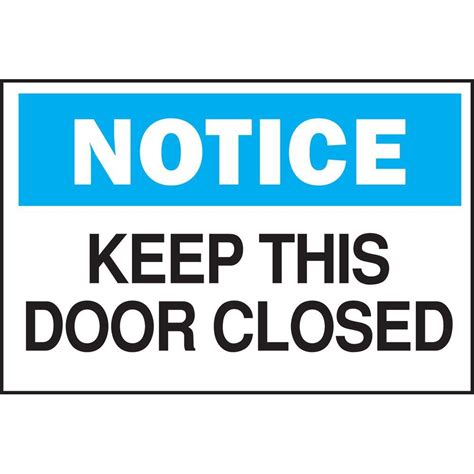 Keep Door Closed Sign Printable