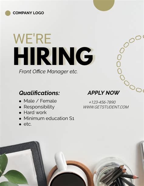 We Are Hiring Flyer Template Postermywall