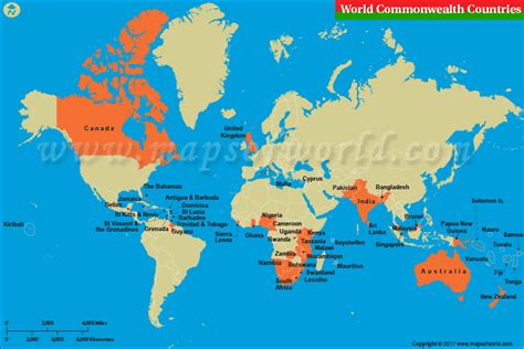 World Commonwealth Countries Map List Of Commonwealth Countries