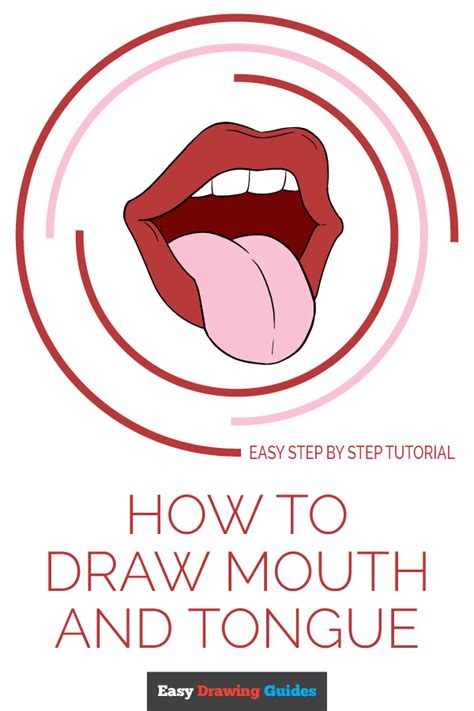 How To Draw A Mouth And Tongue Really Easy Drawing Tutorial Drawing