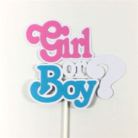 Gender Reveal Cake Topper Gender Reveal Party Favors Gender Reveal