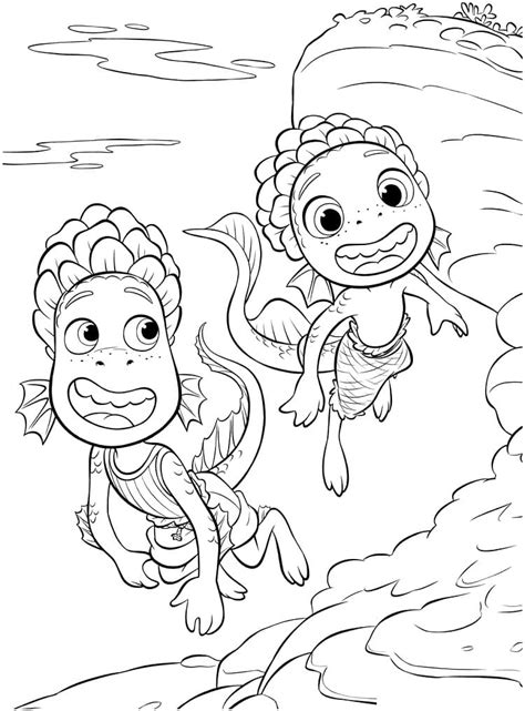 Disney Pixar Luca And Alberto Coloring Page Download Print Or Color