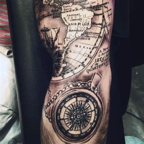 Tattoo Trends 50 World Map Tattoo Designs For Men Adventure The