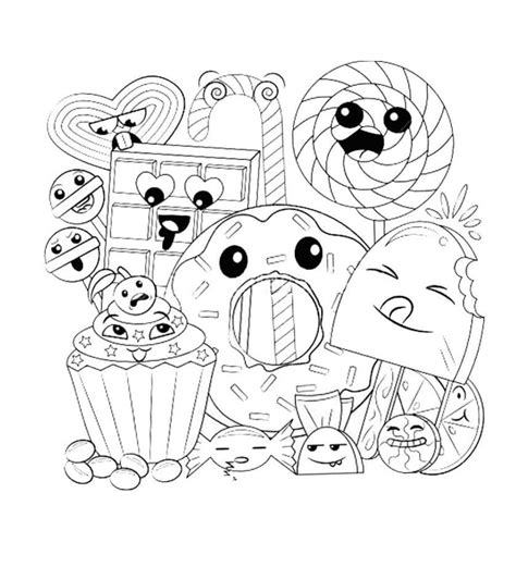 Printable Kawaii Foods Coloring Page Download Print Or Color Online