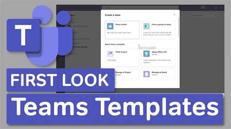 Microsoft Teams Teams Templates First Look Youtube