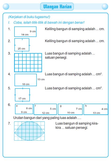 Kumpulan Soal Keliling Dan Luas Bangun Datar Kelas Beinyu