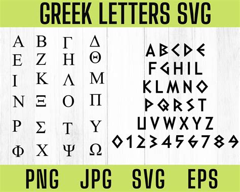 Greek Letters Svg Greek Alphabet Svg Greek Letter Svg Etsy Canada