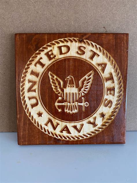 ‘united States Navy Wall Décor Navy Walls Wall Decor Small Wooden