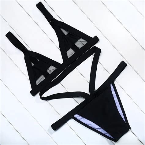 Suittop 2018 Bandage Bikini Sexy Micro Mesh Swimwear Women Swimsuit