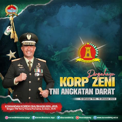 Dirgahayu “korps Zeni Tni Angkatan Darat” Korem 084 Bhaskara Jaya