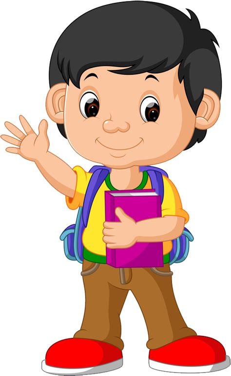 Boy Drawing Clip Art Transparent Background Cartoon School Boy Png