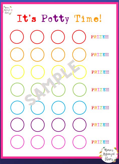 Free Printable Potty Reward Chart