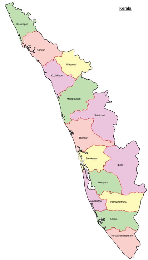 Filekerala Map Ensvg Wikimedia Commons