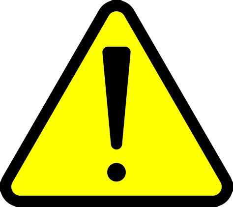 Hazard Warning Attention Sign Isolated On Transparent Background