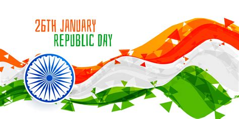 Happy Republic Day Abstract Indian Flag Download Free Vector Art