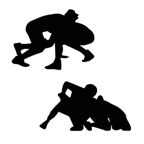 Wrestling Silhouette Art 7193847 Vector Art At Vecteezy