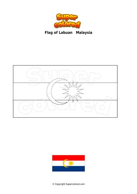 Malaysia Flag For Coloring