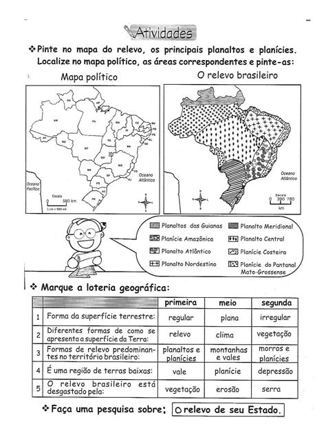 Atividades De Geografia Exercícios Ensino Fundamental