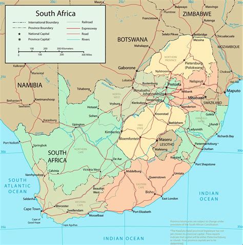 South Africa In Africa Map