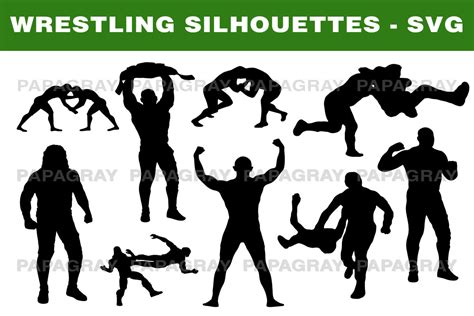 Wrestling Stance Silhouette