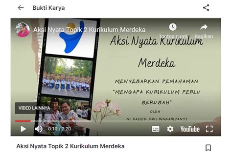 Contoh Aksi Nyata Topik 2 Kurikulum Merdeka Platform Merdeka Mengajar