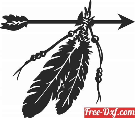 Arrow And Feather Svg Boho Svg Arrow Silhouette Dxf 49 OFF