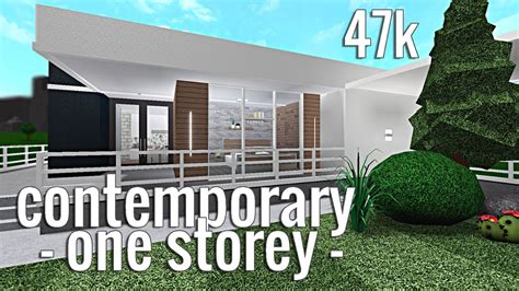 Bloxburg Contemporary One Storey House 47k Youtube