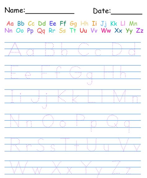 Letter Practice Worksheets For Kindergarten Pdf Letters