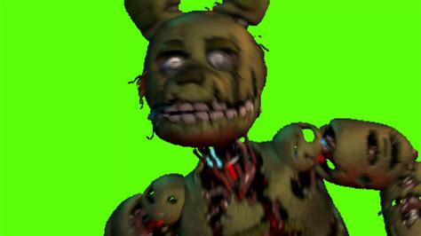 Fnaf 7 ULTIMATE CUSTOM NIGHT SPRING TRAP JUMPSCARE Green Screen YouTube