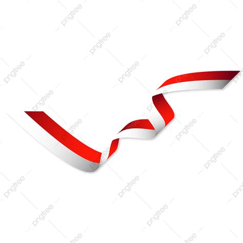 Merah Putih Vector Hd Images Gambar Pita Bendera Merah Putih Png Pita