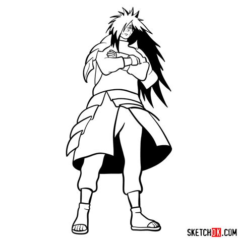 How To Draw Madara Uchiha From Naruto Anime Sketchok Easy Drawing Guides