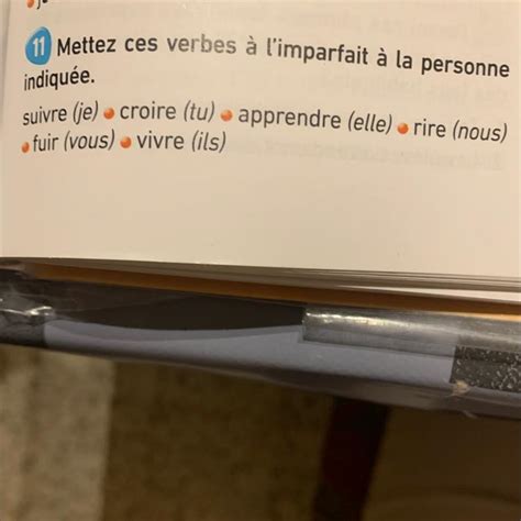 11 Mettez ces verbes à l'imparfait à la personne indiquée. suivre (je