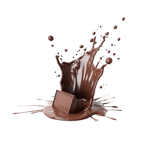 Chocolate Splash Gourmet Food Dessert Brown PNG Transparent Image