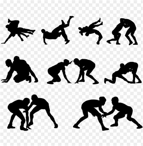 Wrestling Stance Silhouette