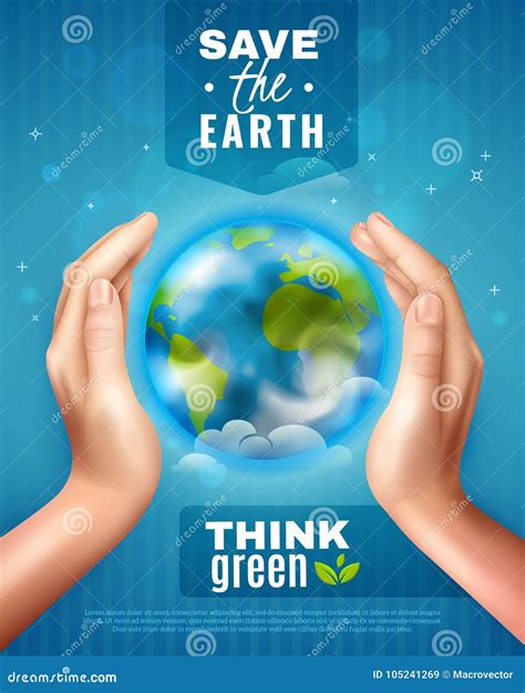 Poster Save Earth Coretan