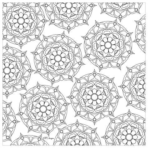 Various Mandalas In A Square Difficult Mandalas For Adults