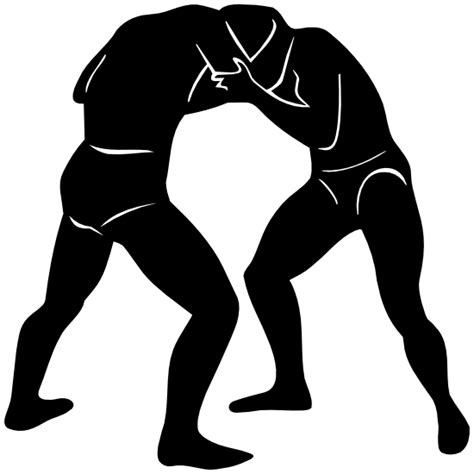 Wrestling Stance Silhouette