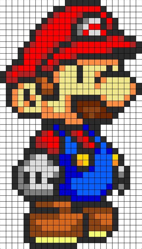 Mario Kandi Pattern Pixel Art Perler Bead Mario Pixel Crochet