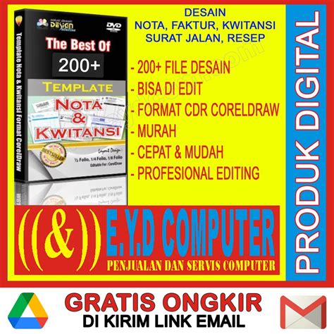 Jual Desain Kwitansi Nota Faktur Resep Surat Jalan Campuran Koleksi