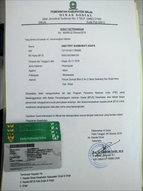 Contoh Surat Pernyataan Keluar Dari Bpjs Kesehatan Surat Permohonan