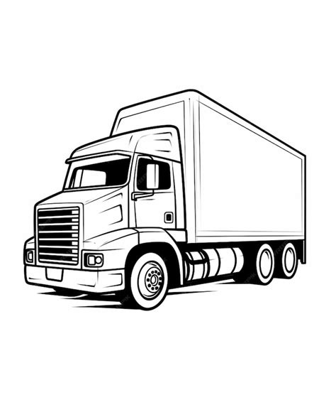 Premium Photo Camion Truck Coloring Page For Kids Transportation